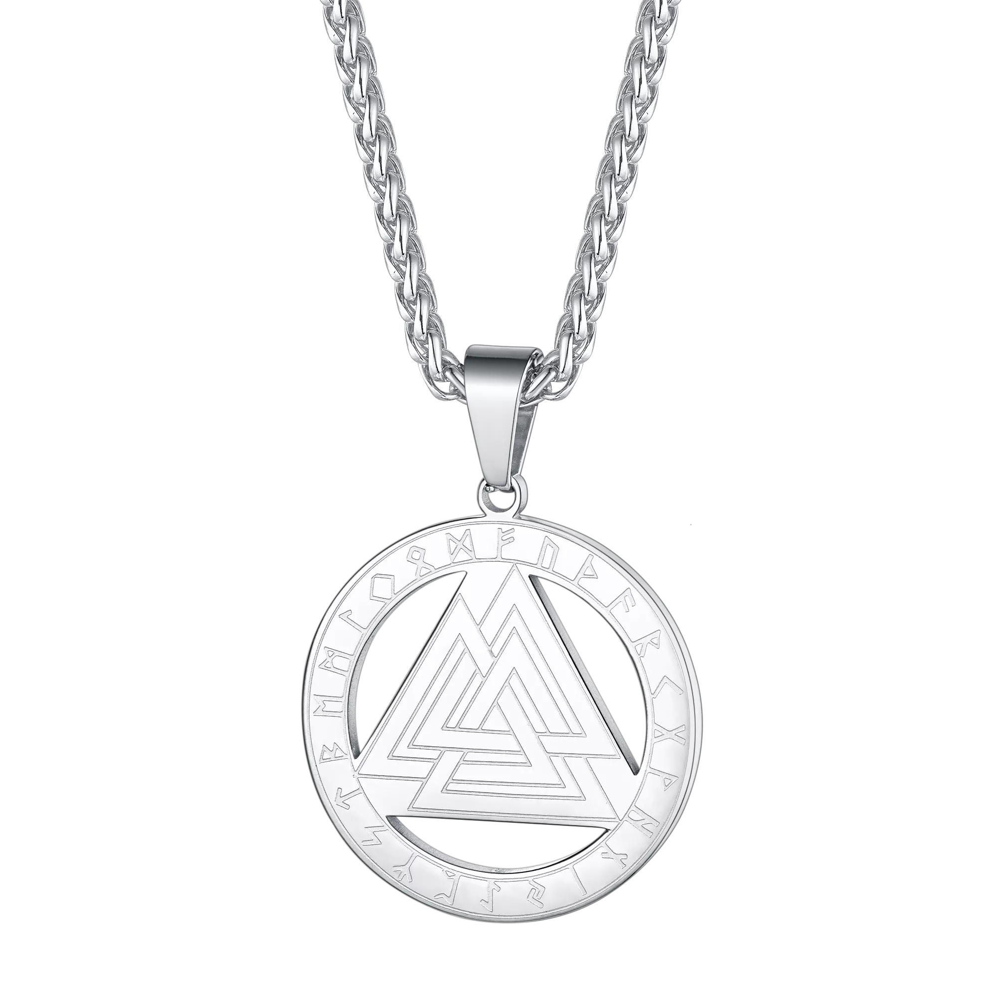 FaithHeart Viking Rune Valknut Necklace for Men