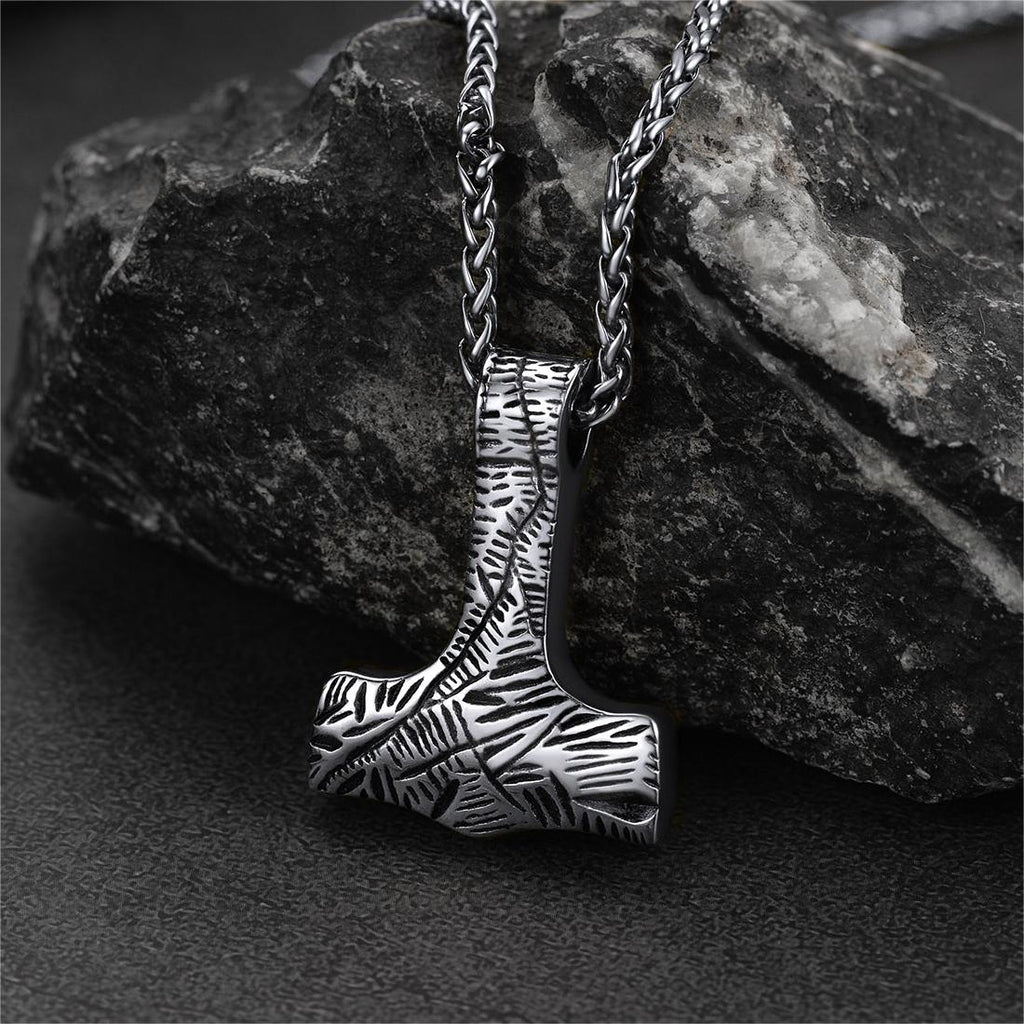 Viking Thor's Hammer Necklace Mjolnir Pendant For Men