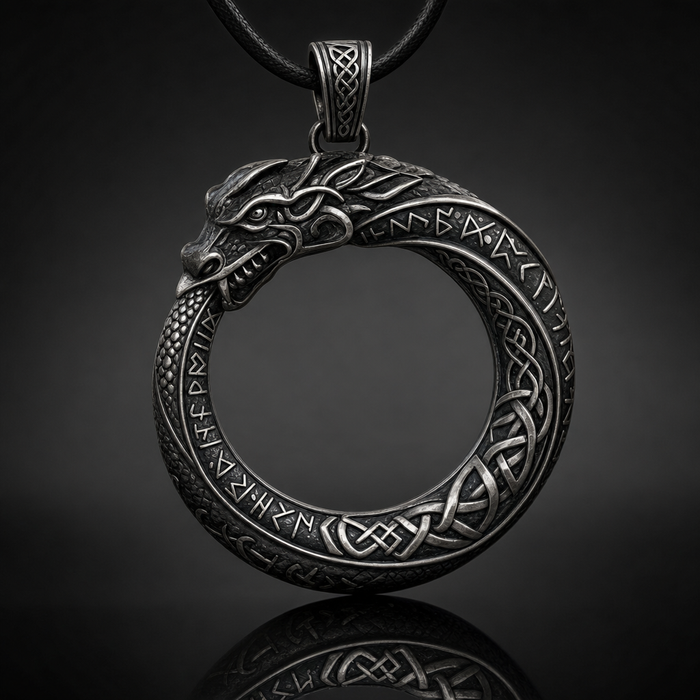 Jörmungandr Ouroboros Serpent Pendant Necklace