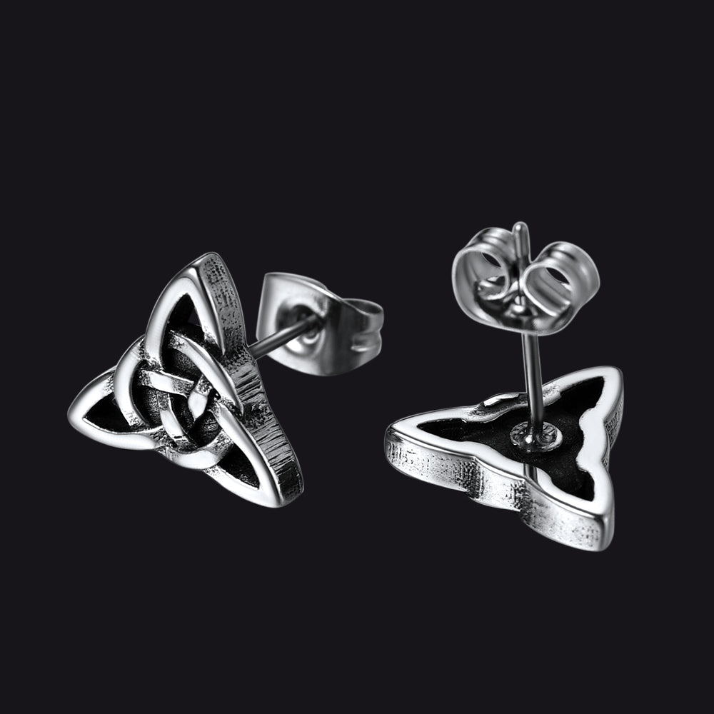 Celtic Knot Stud Earrings For Men