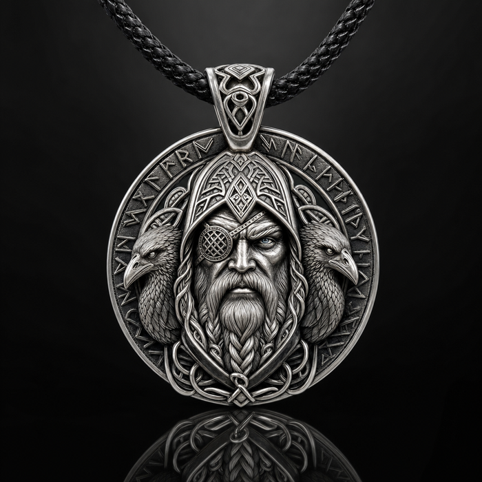 Odin Allfather Face Pendant Necklace