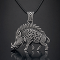 Viking Boar Gullinbursti Pendant Necklace