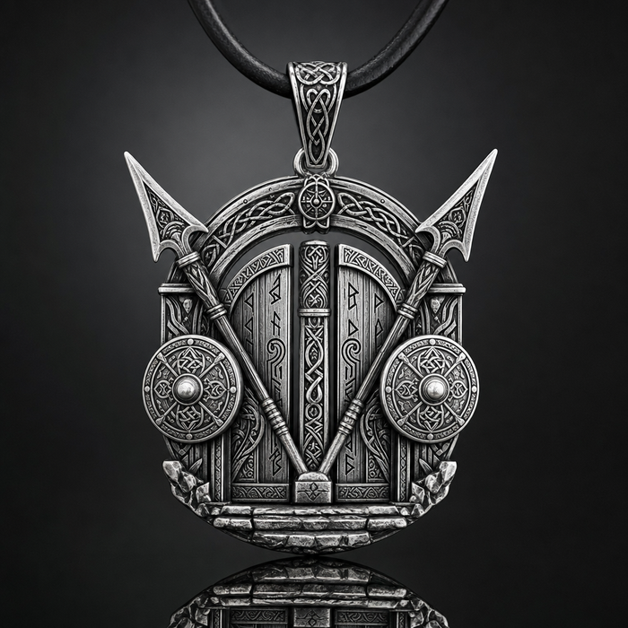 Viking Valhalla Gate Pendant Necklace