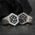Vegvisir with Valknut Nordic Ring