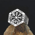 Valknut Compass Stainless Steel Viking Ring