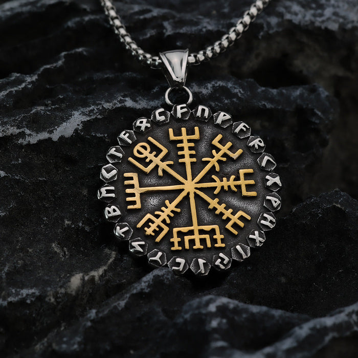 Classic Odin Viking Compass Rune Necklace