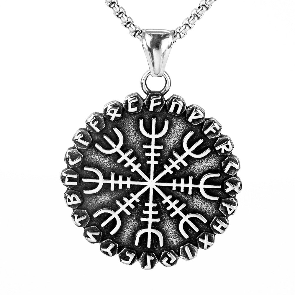 Classic Odin Viking Compass Rune Necklace