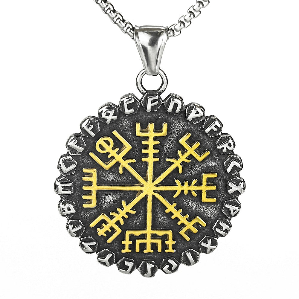 Classic Odin Viking Compass Rune Necklace