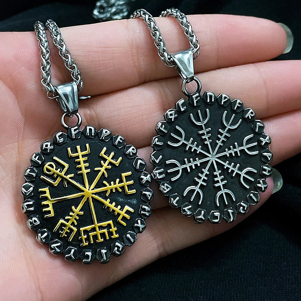 Classic Odin Viking Compass Rune Necklace