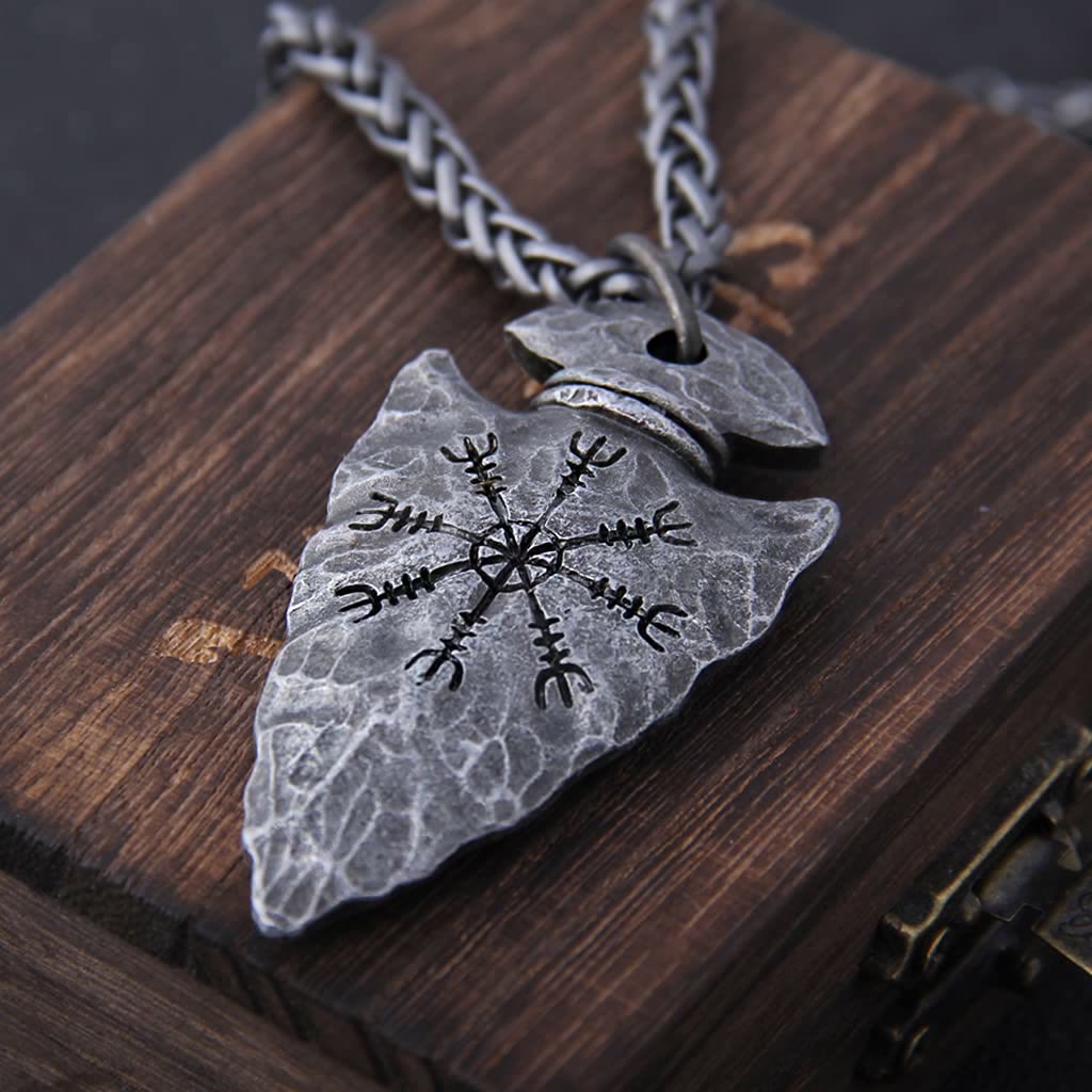 Viking Odin Spear Head Necklace