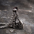 Viking Valknut Axe Necklace