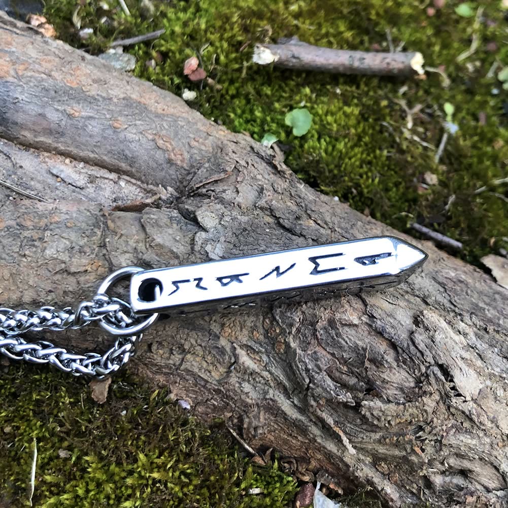 Three-dimensional Cone Type Rune Nordic Necklace