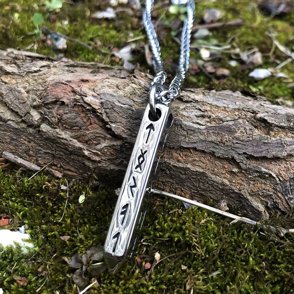 Three-dimensional Cone Type Rune Nordic Necklace