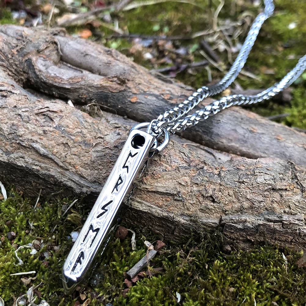 Three-dimensional Cone Type Rune Nordic Necklace