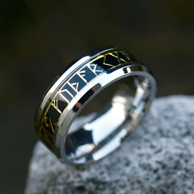 Norse Elder Futhark Rune Ring