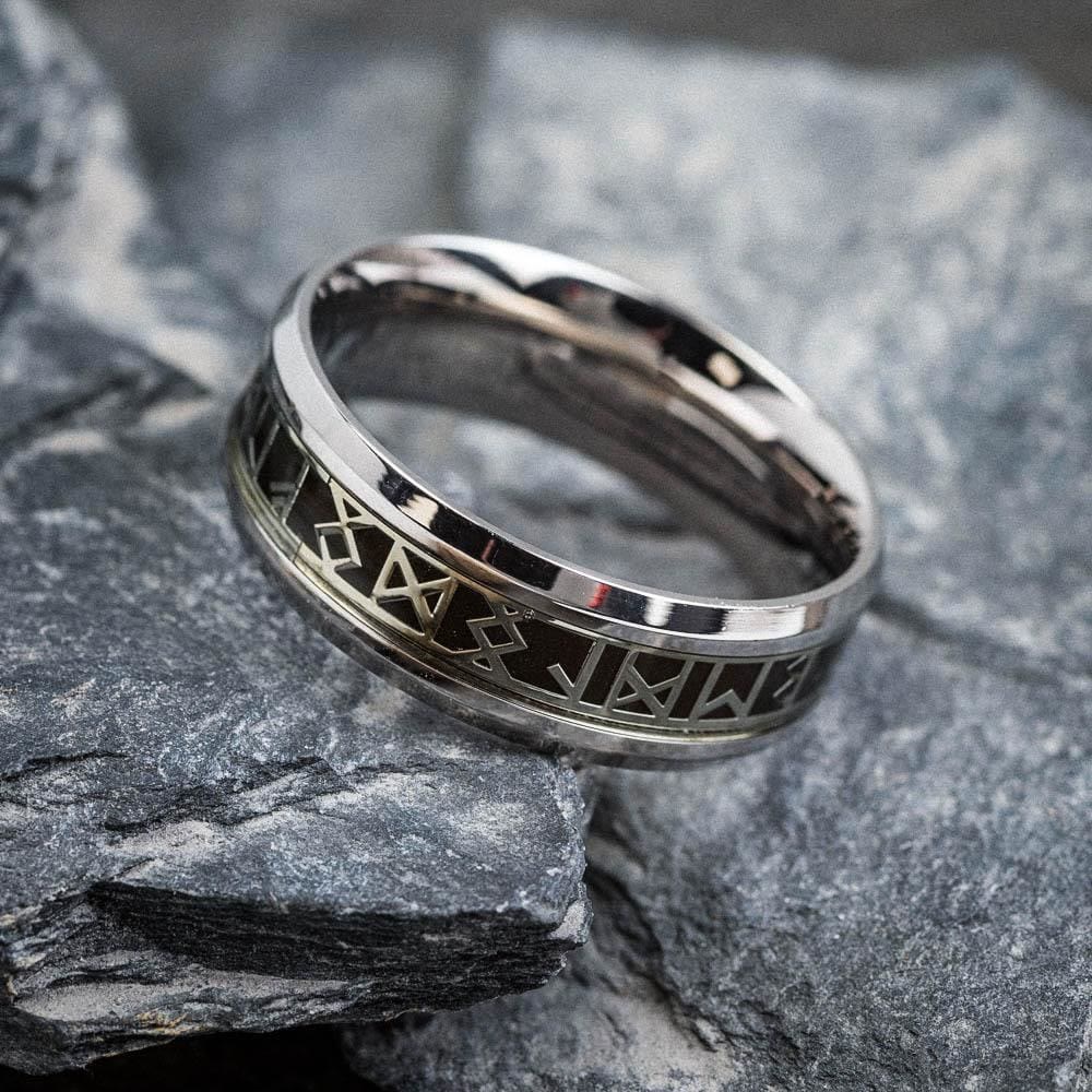 Norse Elder Futhark Rune Ring