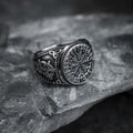 Helm Of Awe Rune And Triquetra Amulet Ring
