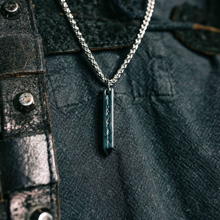 Three-dimensional Cone Type Rune Nordic Necklace