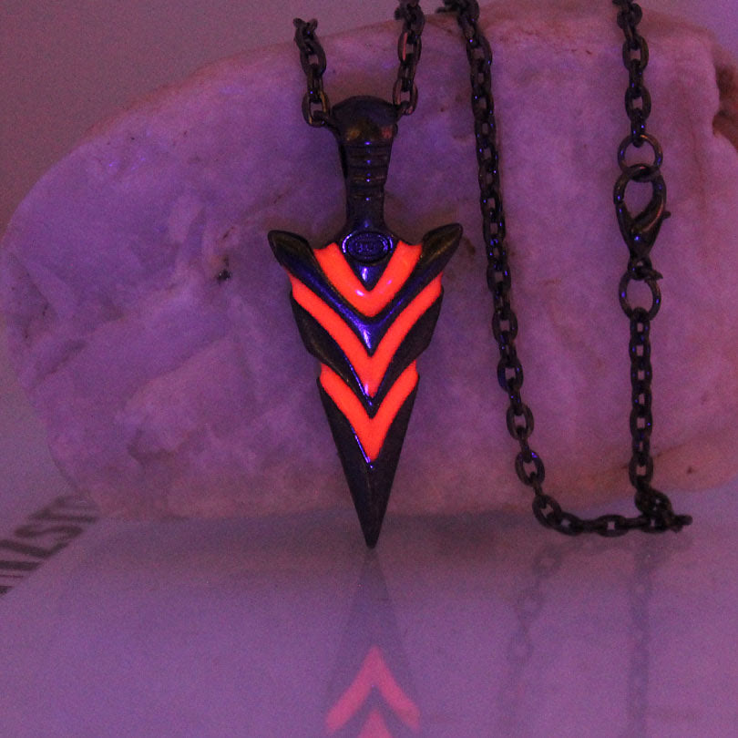 Glow In The Dark Arrowhead Necklace