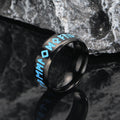Inner Arc Mirror Etching Nordic Rune Ring