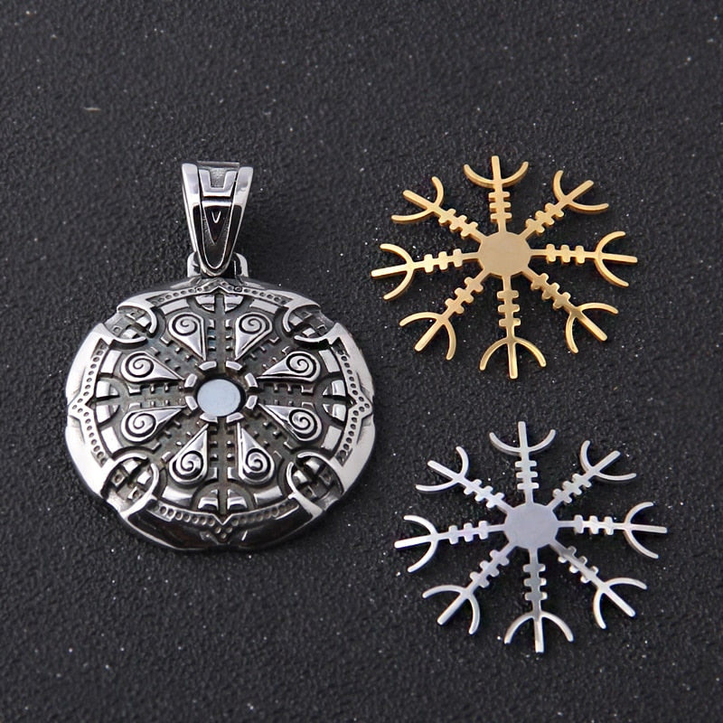 The Helm Of Awe Protection Strength Viking Necklace