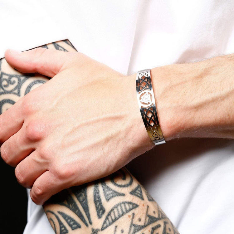 Valknut And Celtic Knot Symbol Bracelet