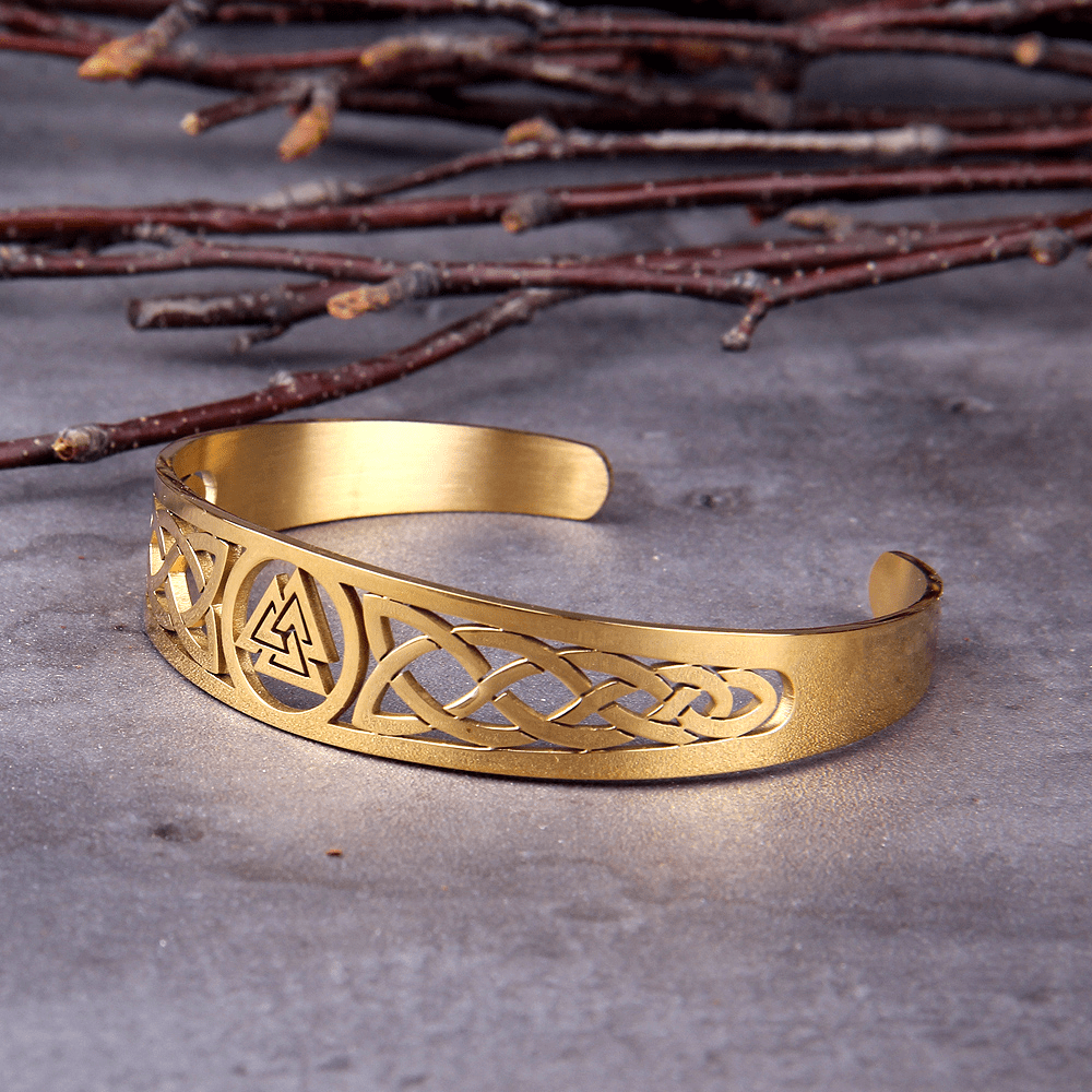 Valknut And Celtic Knot Symbol Bracelet
