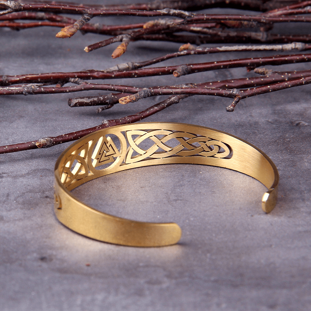 Valknut And Celtic Knot Symbol Bracelet