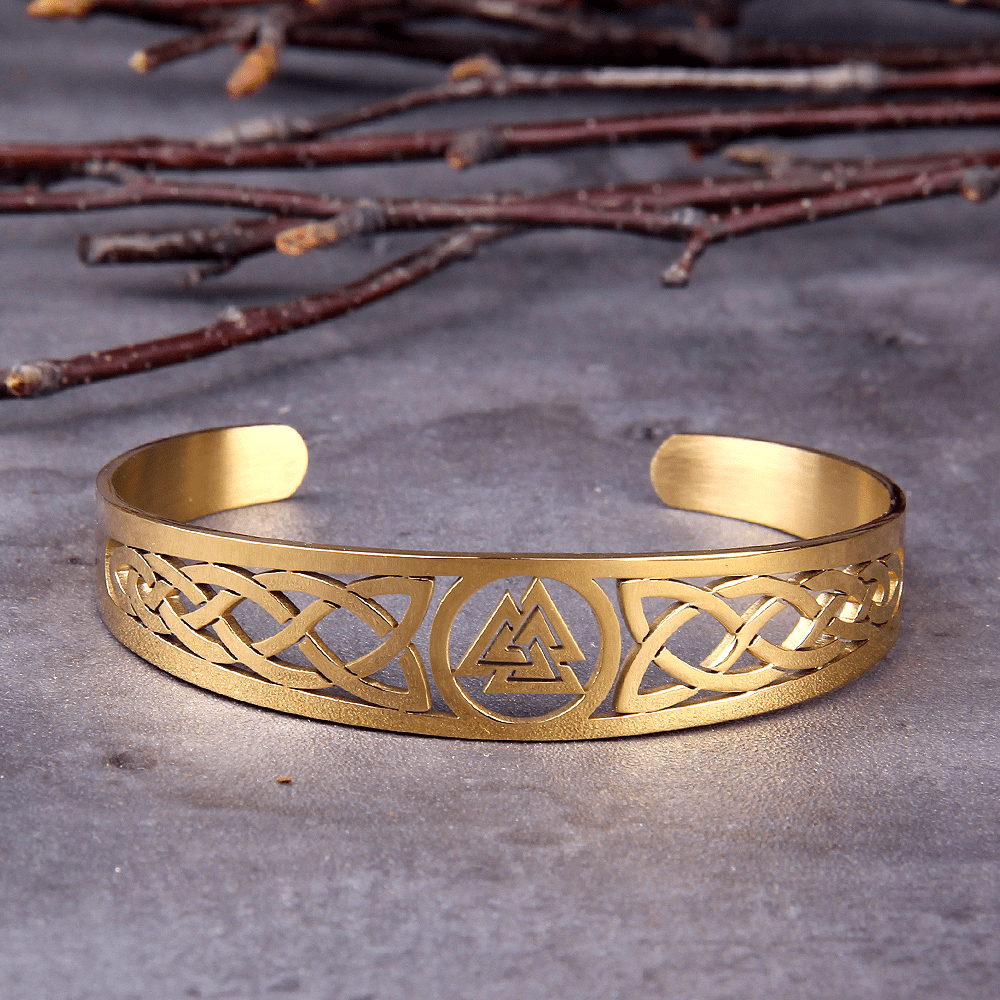 Valknut And Celtic Knot Symbol Bracelet