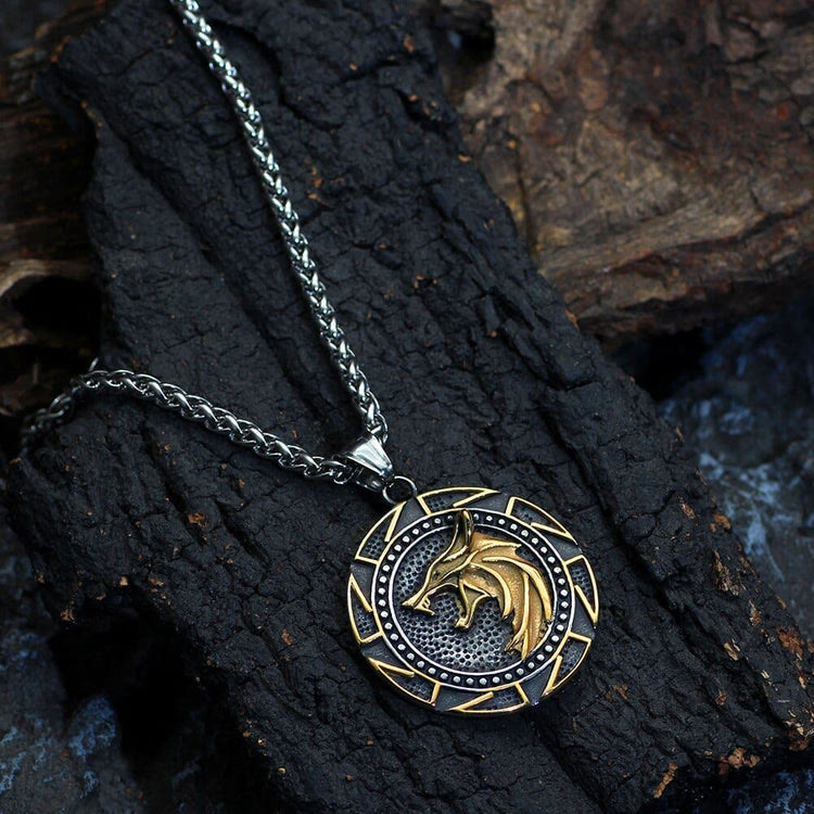 Nordic Wolves Viking Symbol Necklace