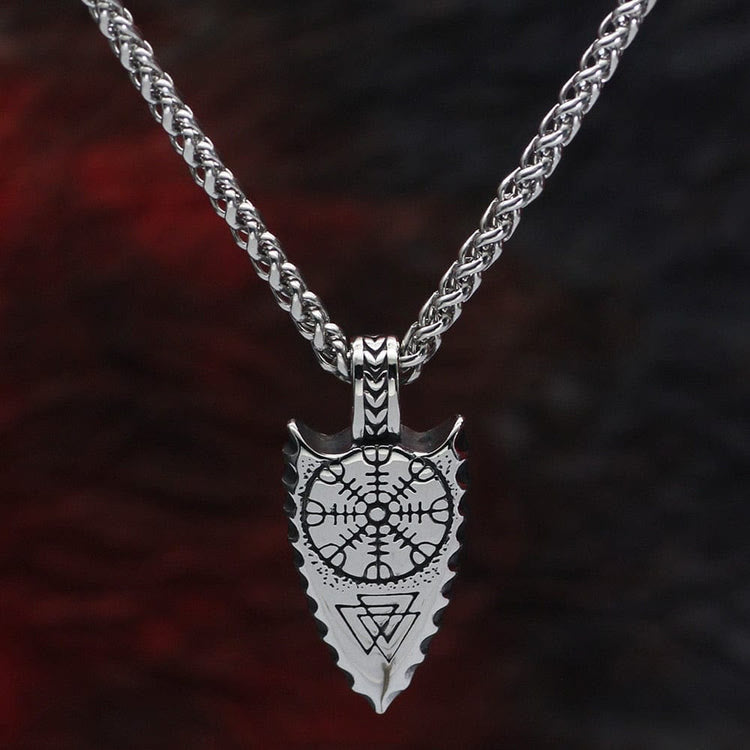 Silver Arrow Protective Spearhead Necklace