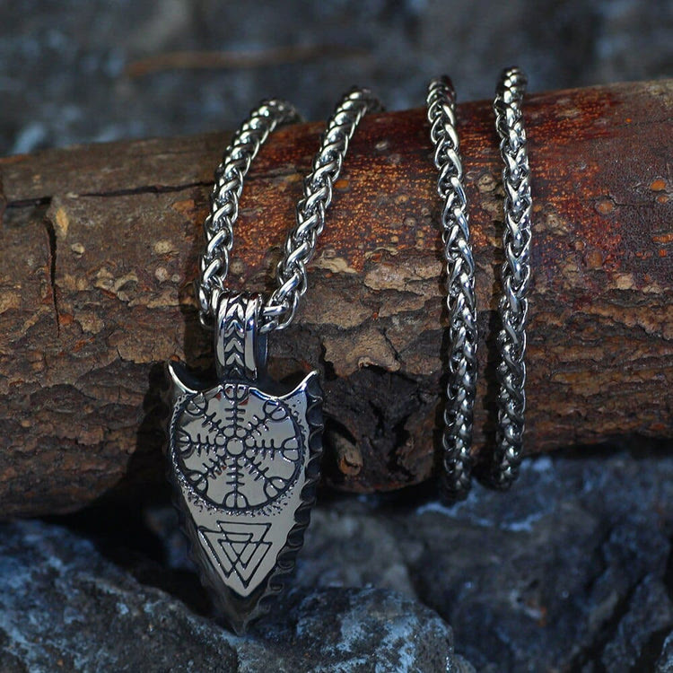 Silver Arrow Protective Spearhead Necklace