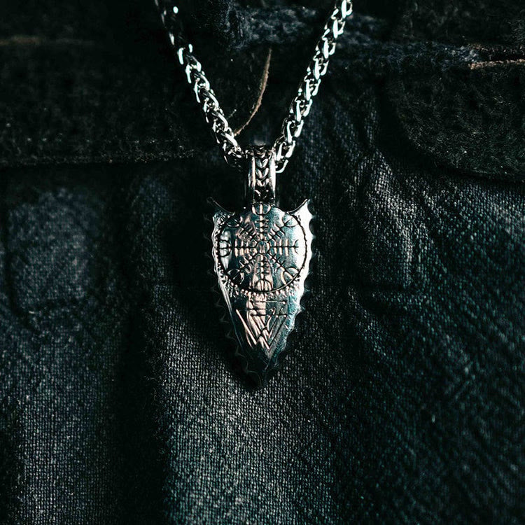 Silver Arrow Protective Spearhead Necklace