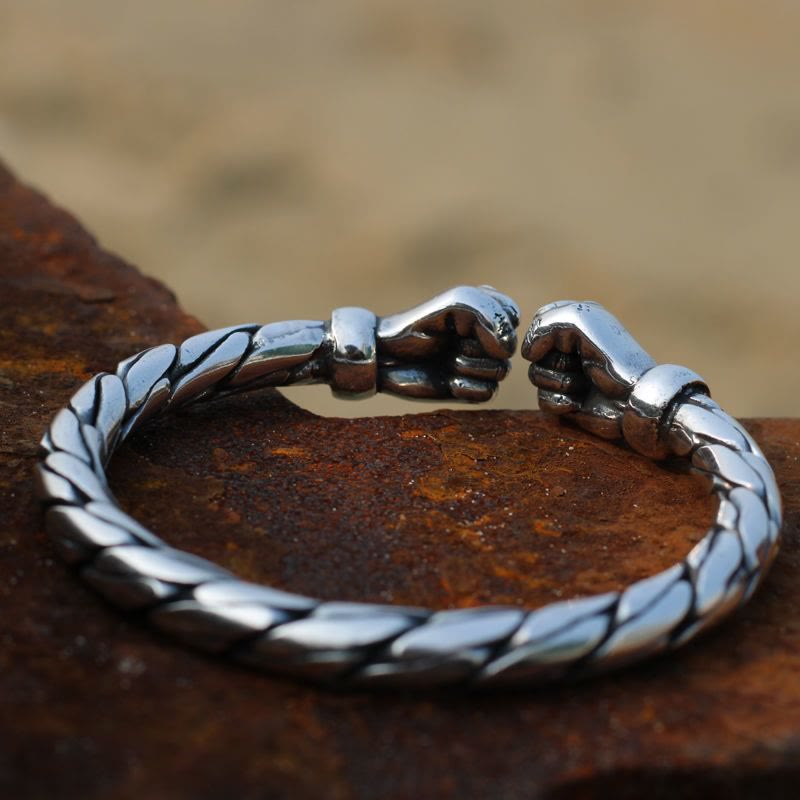 Power In The Hand Double Fist Vintage Bracelet