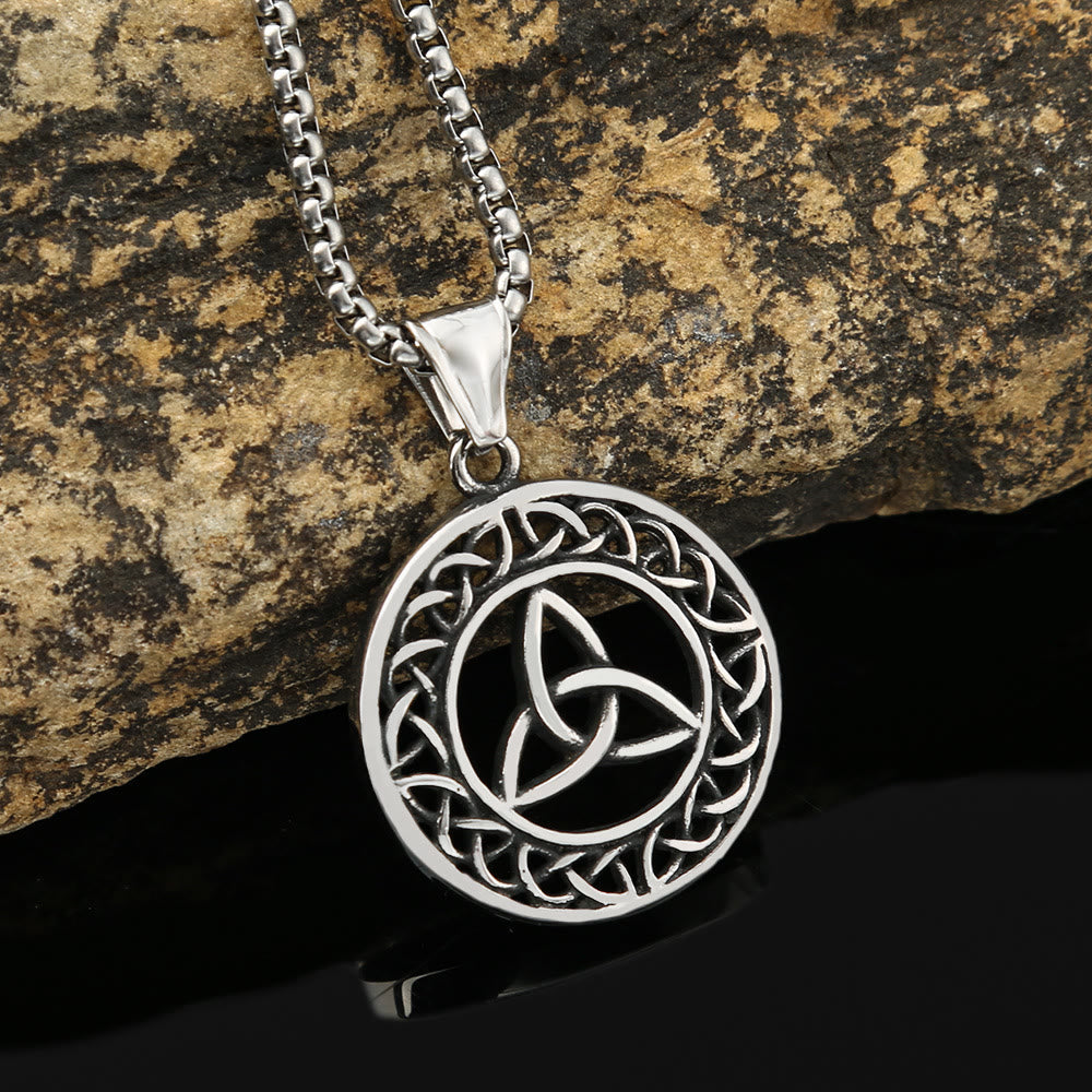Nordic Triquetra Celtic Trinity Knot Necklace