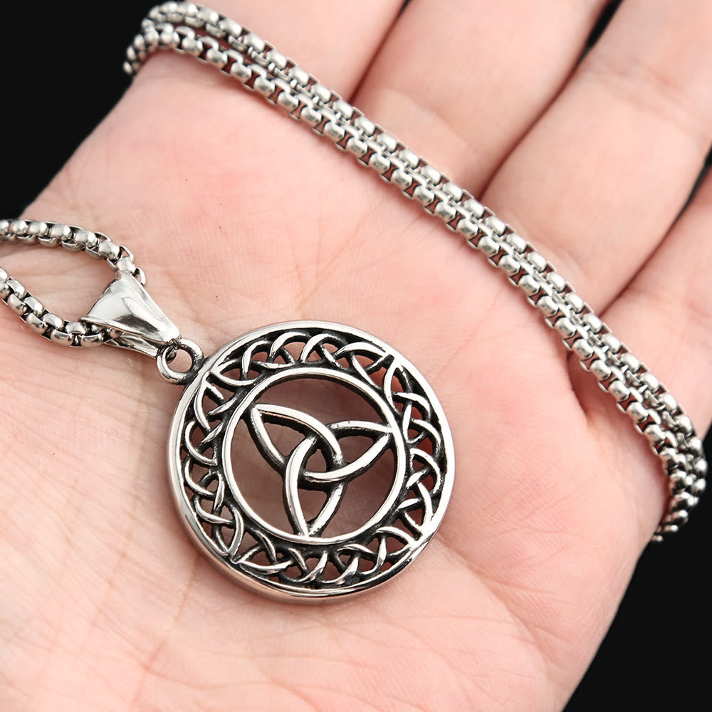 Nordic Triquetra Celtic Trinity Knot Necklace