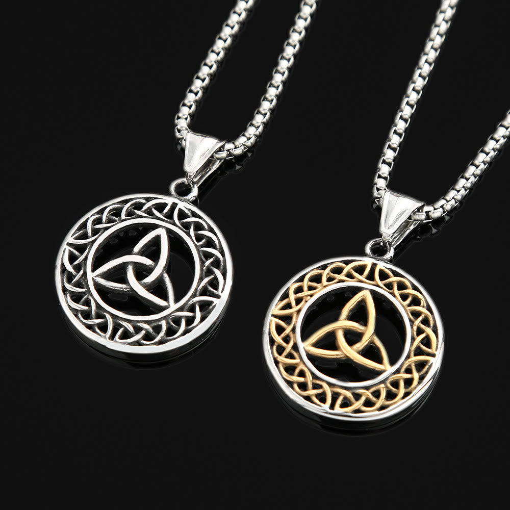 Nordic Triquetra Celtic Trinity Knot Necklace