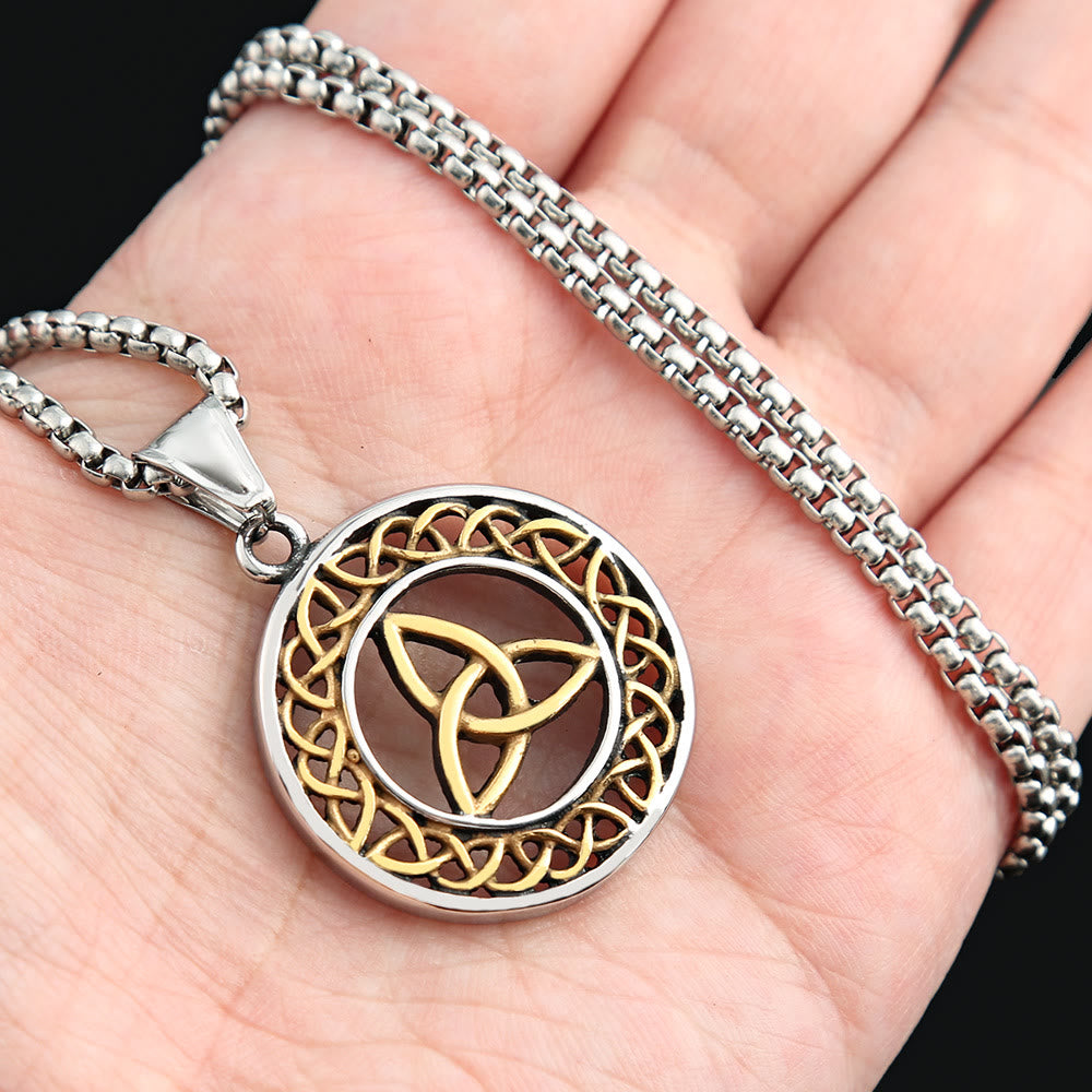 Nordic Triquetra Celtic Trinity Knot Necklace