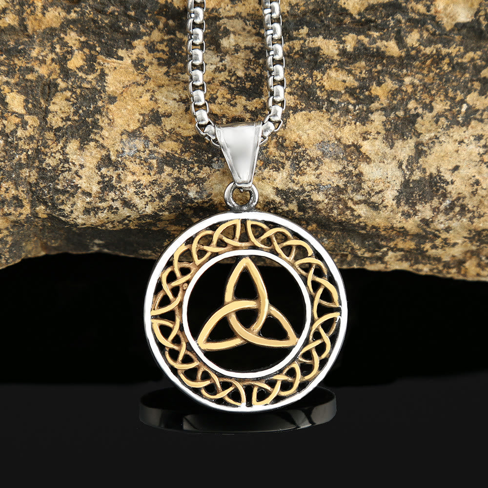 Nordic Triquetra Celtic Trinity Knot Necklace