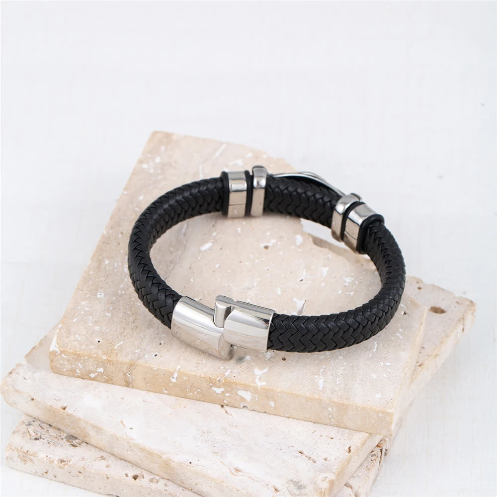 Valknut With Celtic Knot Leather Bracelet