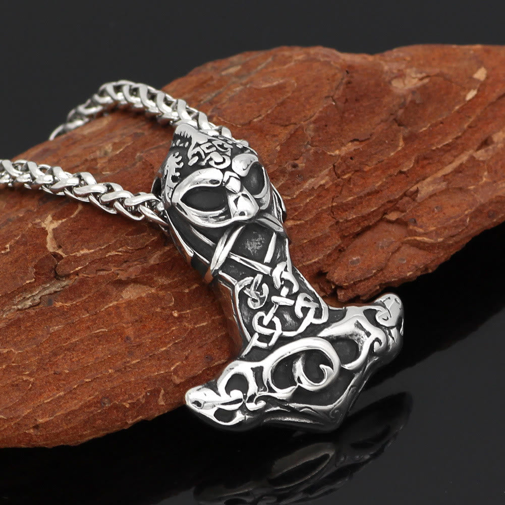 Berserker Mjolnir Odin Thors Hammer Necklace