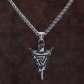 Odin's Guidance: Valknut And Gungnir With Othala Rune Necklace