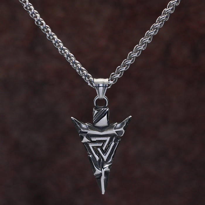 Odin's Guidance: Valknut And Gungnir With Othala Rune Necklace