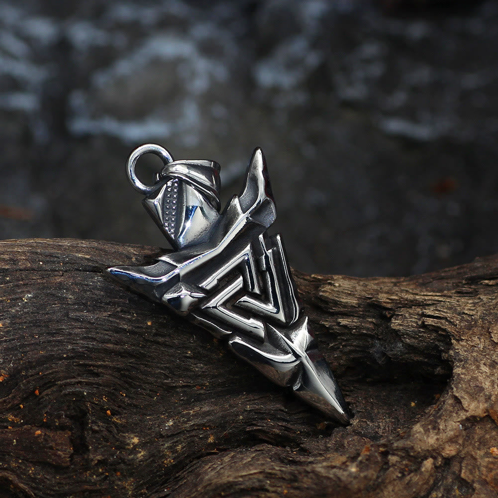Odin's Guidance: Valknut And Gungnir With Othala Rune Necklace