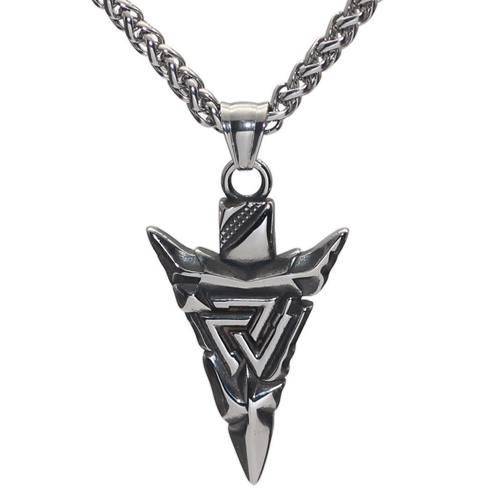 Odin's Guidance: Valknut And Gungnir With Othala Rune Necklace
