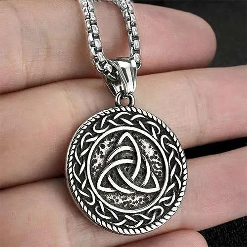 Viking Rune With Celtic Triquetra Trinity Necklace