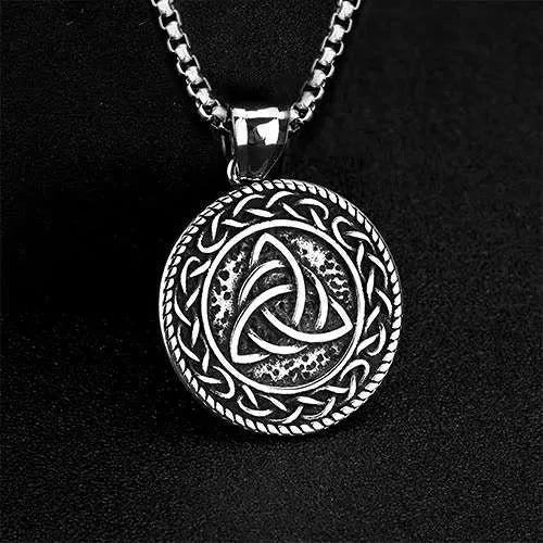 Viking Rune With Celtic Triquetra Trinity Necklace
