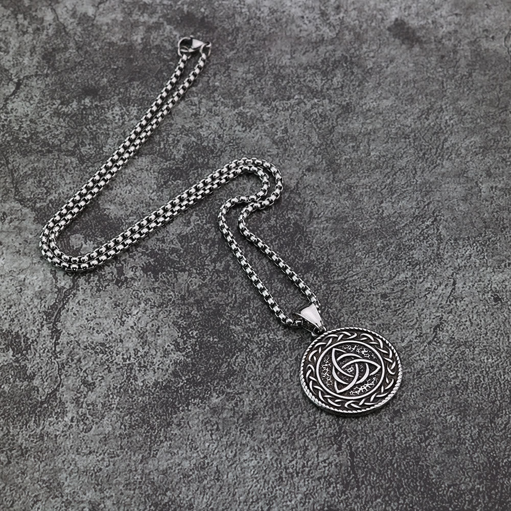 Viking Rune With Celtic Triquetra Trinity Necklace