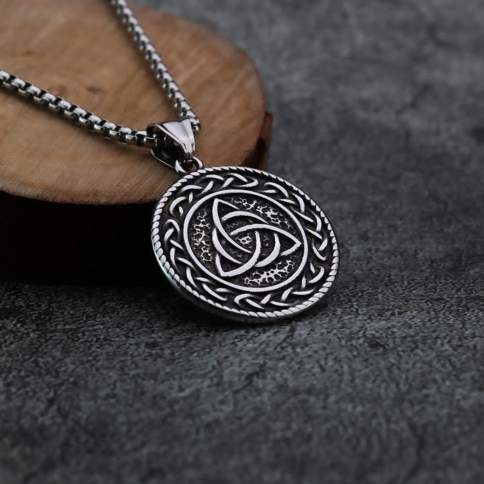 Viking Rune With Celtic Triquetra Trinity Necklace