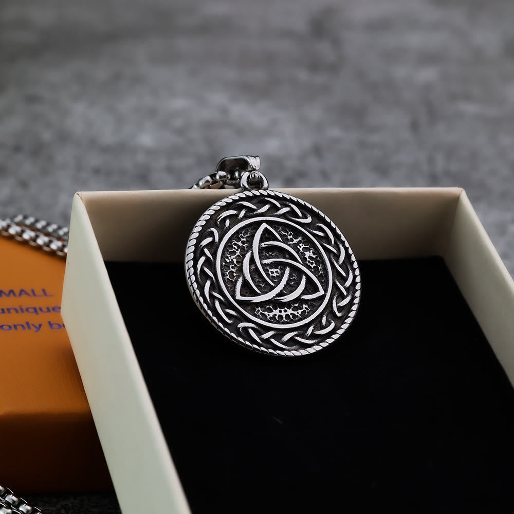 Viking Rune With Celtic Triquetra Trinity Necklace